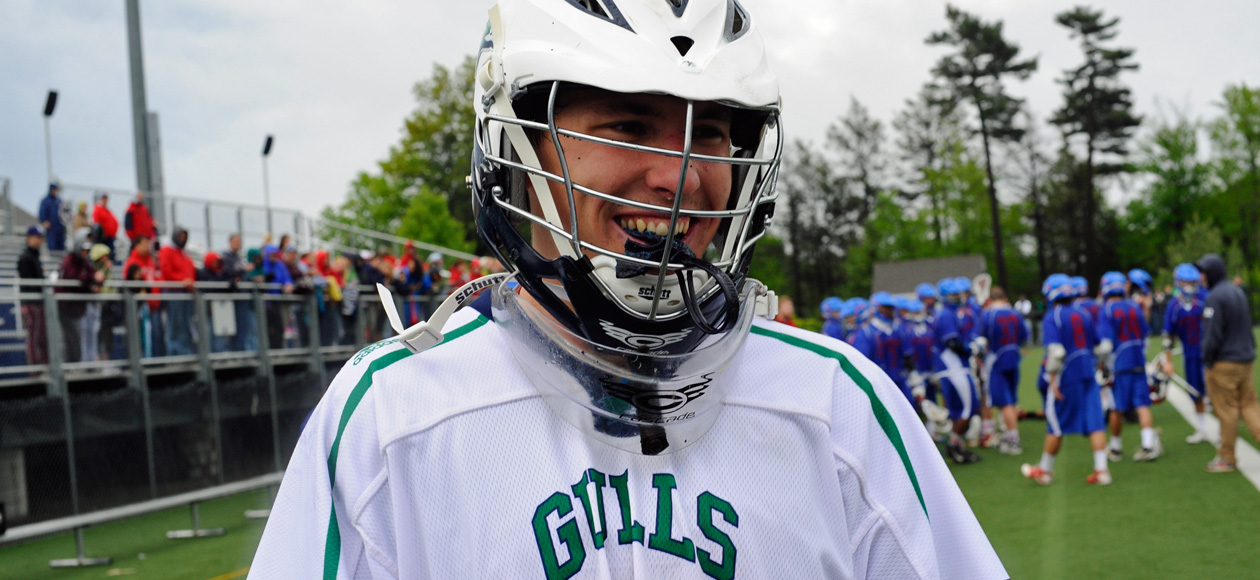 Eric Hagarty '10 after a 14-save game in the 2010 CCC Championship, an 11-6 win over New England College.