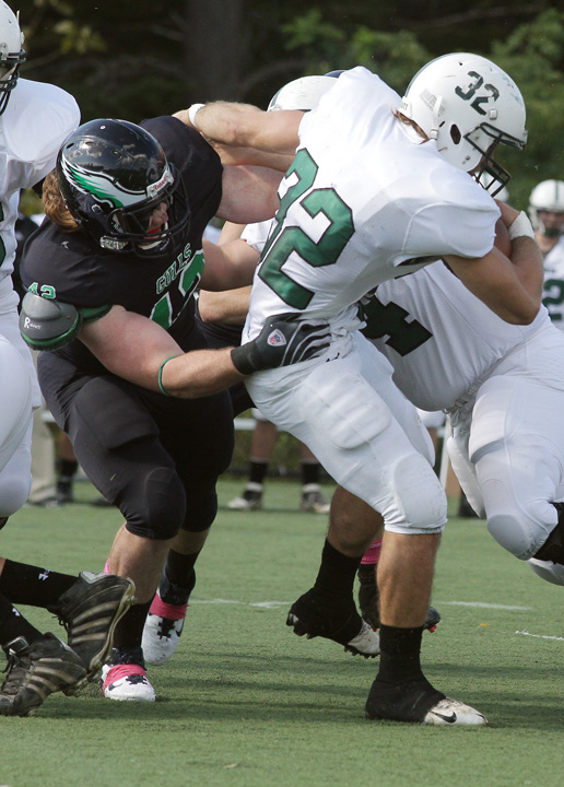 Lane rushes for 4 TDs as Gulls get 49-0, Homecoming win over Plymouth State