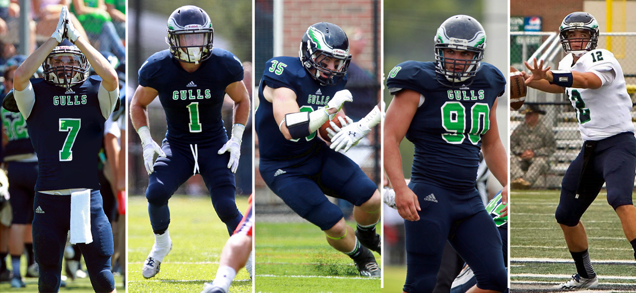 Calitri, Romanelli, Walsh, Anderson, and Picard to Captain Endicott Football