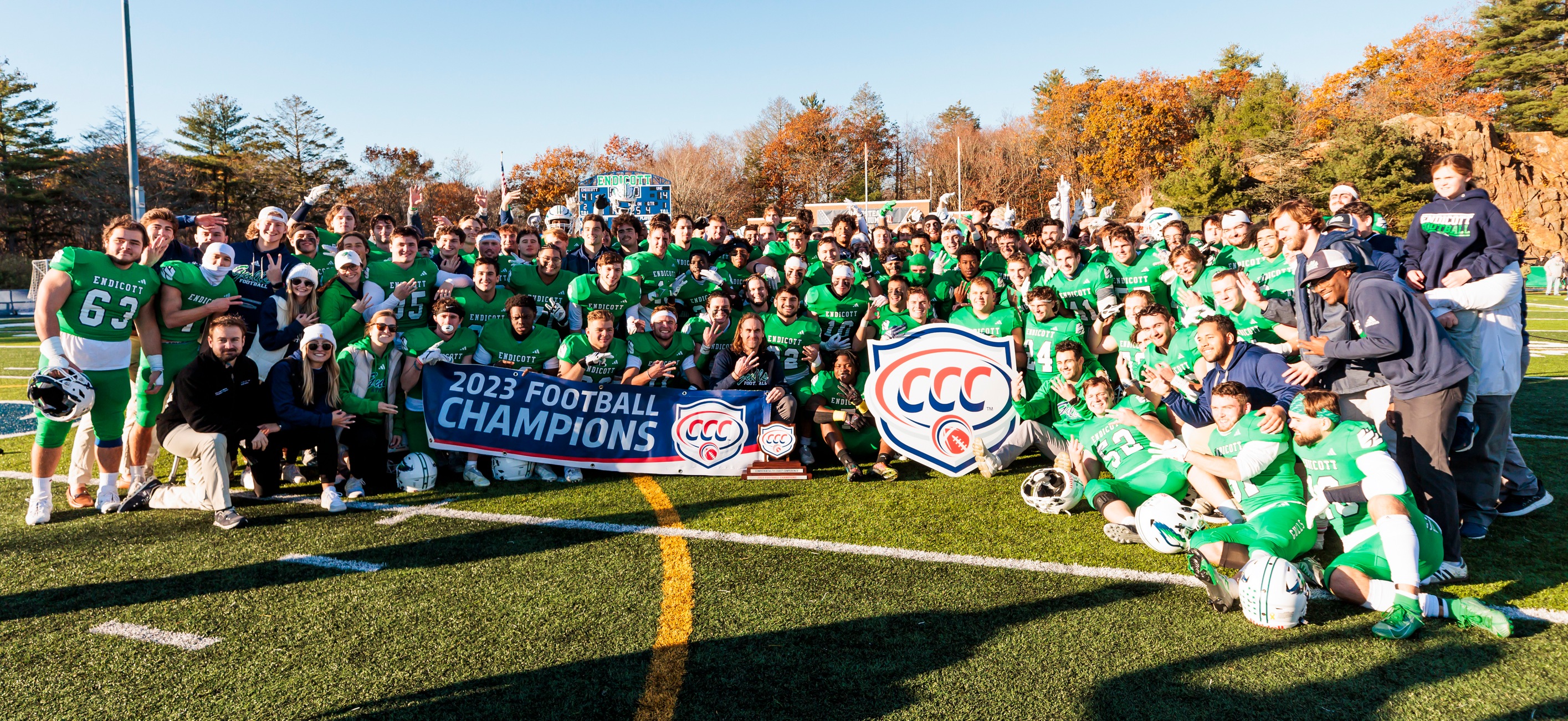 CCC Champs! No. 17/17 Football Thumps 41-14 UNE To Complete Three-Peat 