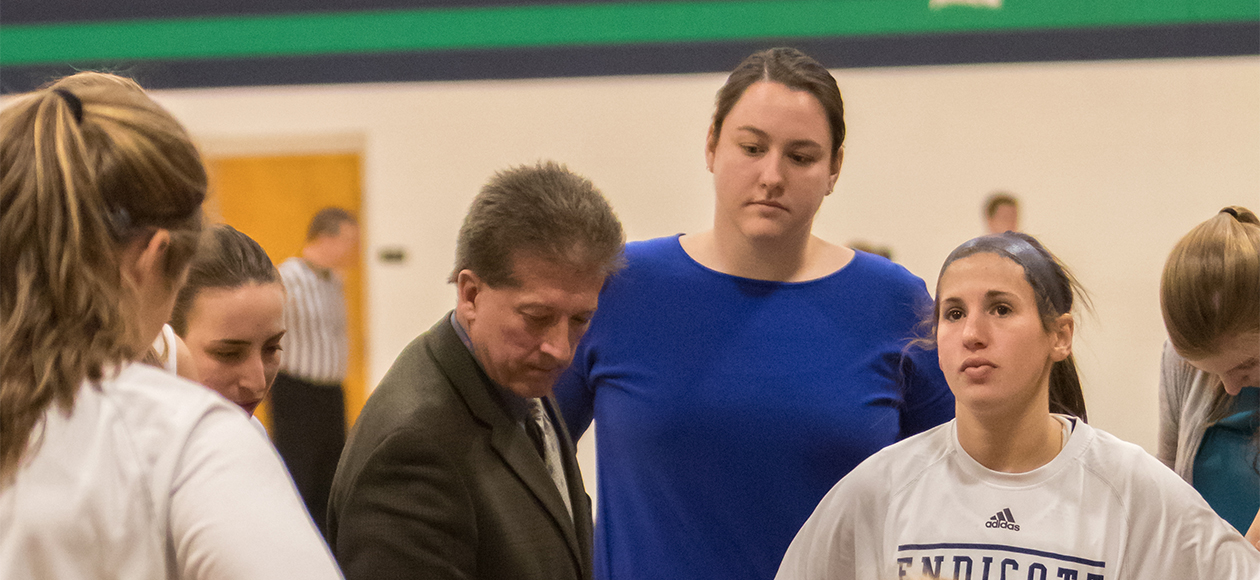 Assistant coach Nicki Wurdeman looks on during a team timeout.