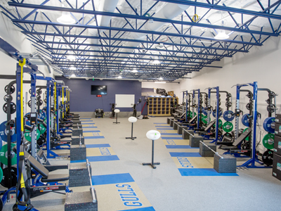 Overhead view of the Athletic Performance Center