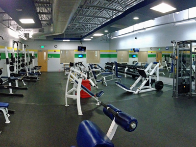 Fitness center weight room