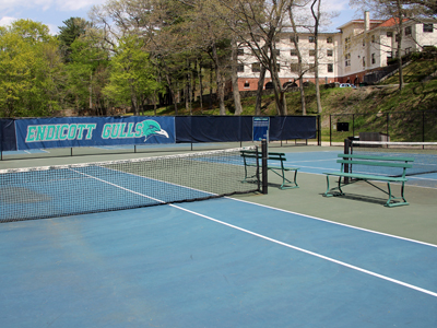 Court-level view of the tennis courts