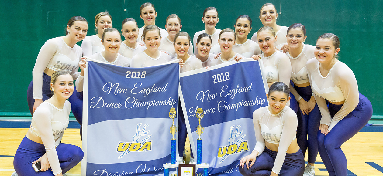 The dance team poses for a photo after winning UDA Regionals.
