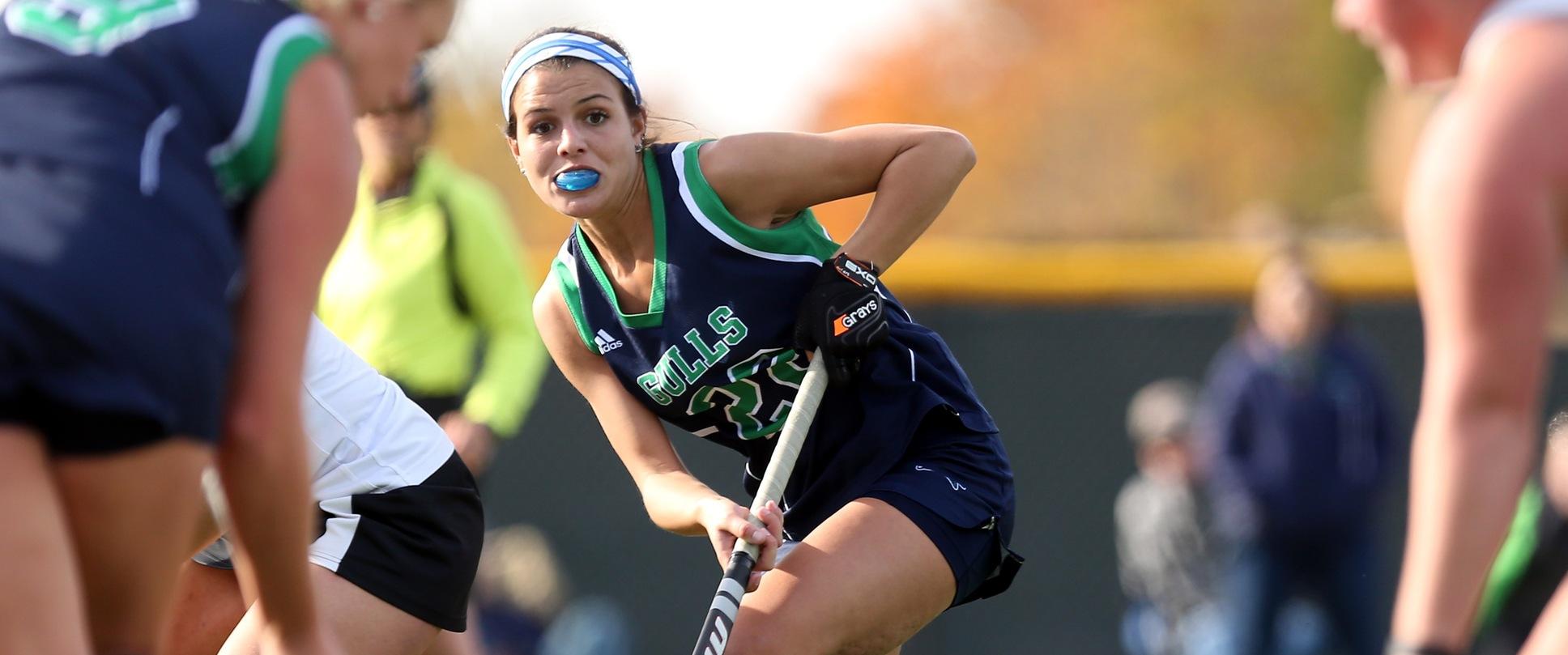 Sophia Cogliano focusing during a game.