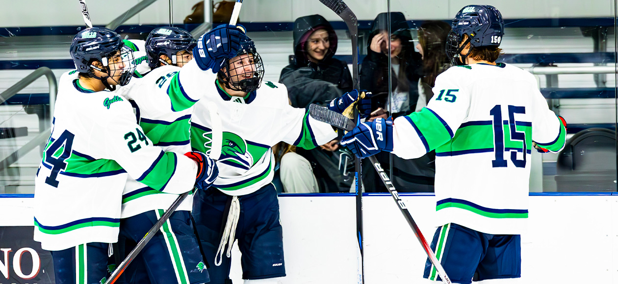 Fast Start Propels No. 10 Men's Ice Hockey Past Amherst, 6-1