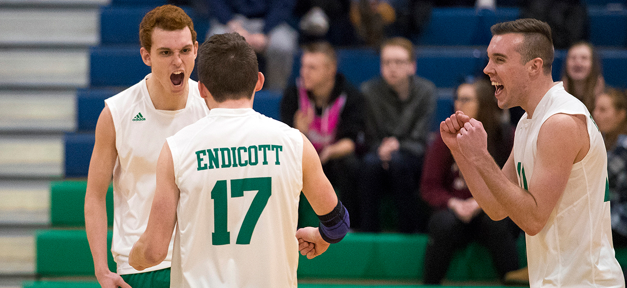 No. 7 Men's Volleyball Sweeps Dean & Lesley In Saturday Tri-Match