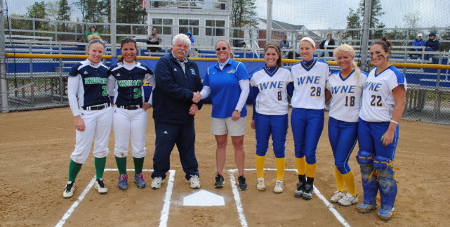 Milestone Coaches Honored at Wednesday's Softball Doubleheader