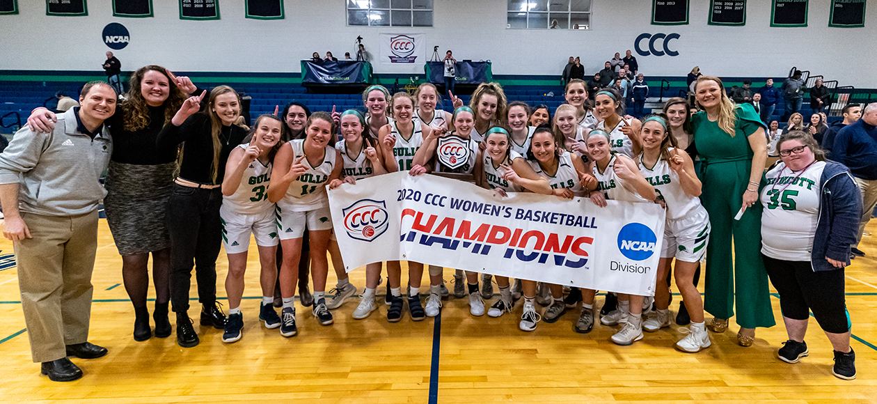 CCC CHAMPIONSHIP: No. 3 Endicott Downs No. 4 UNE For First-Ever Conference Title, 74-57