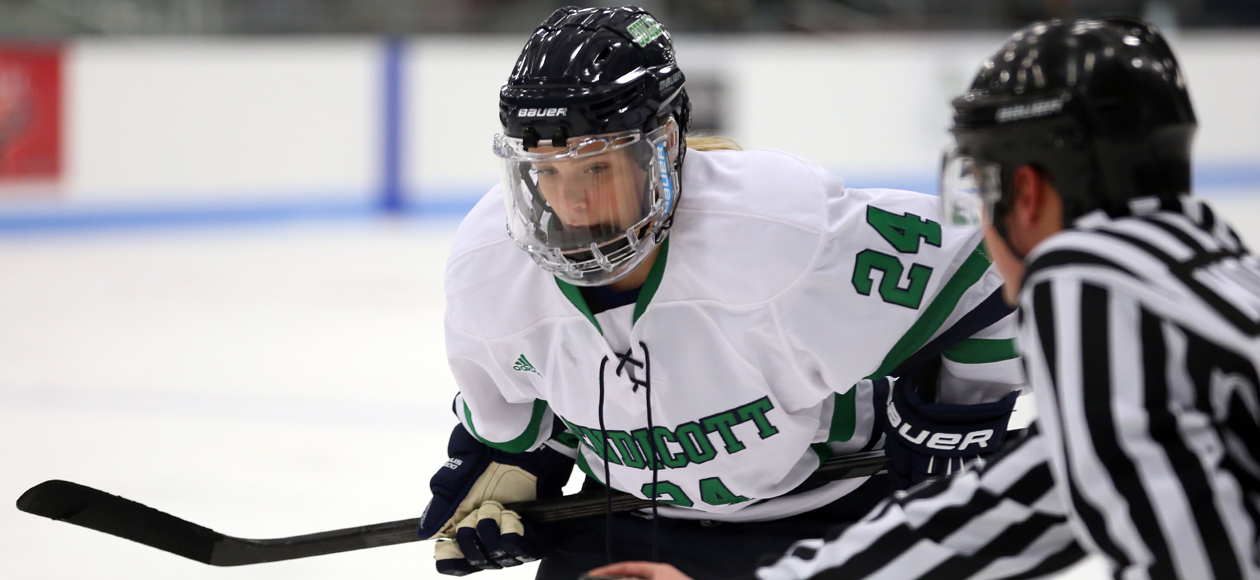 Perry Nets Hat-Trick, Women’s Ice Hockey Defeats Salem State, 6-1