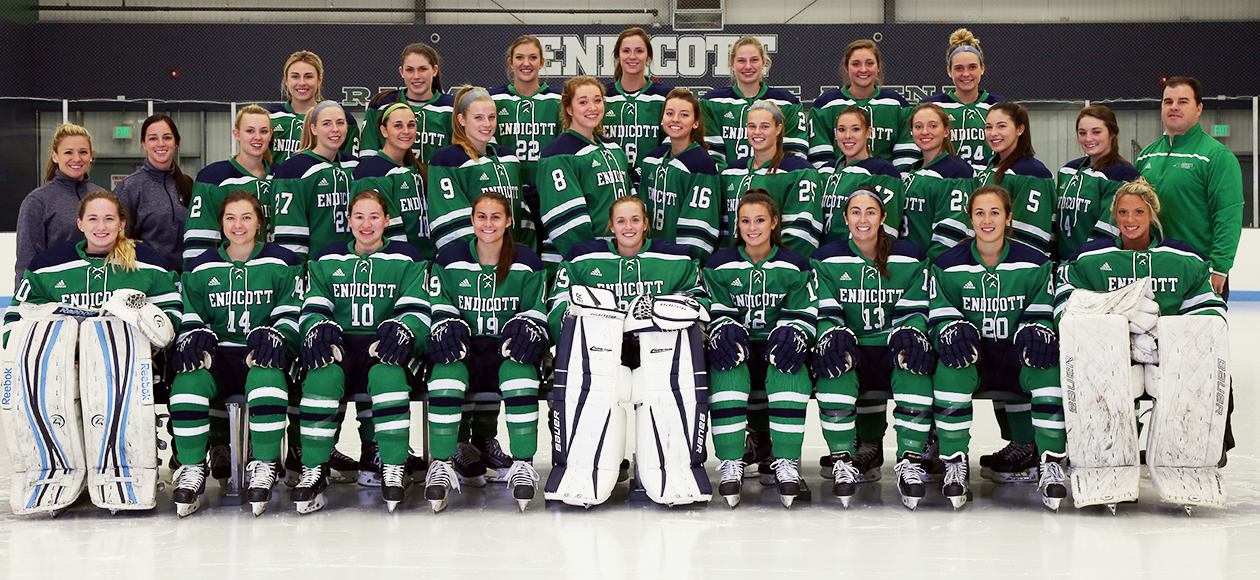 2016-17 Endicott women's ice hockey team photo