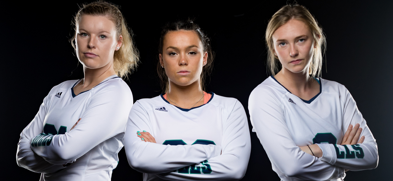 Staged photos of Endicott seniors Zoey Gifford, Mackenzie Kennedy and Remi Quesnelle.