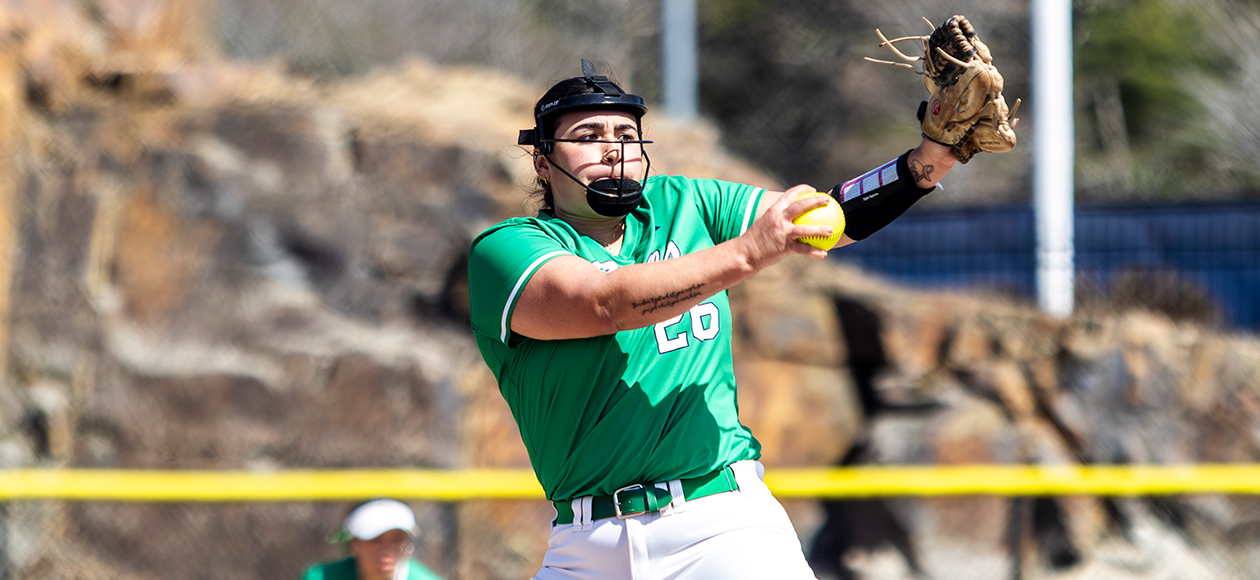 Softball Sweeps UNE; Couto Spins Near Perfect Game In Opener